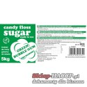 Kolorowy cukier do waty cukrowej zielony o smaku gumy balonowej 5kg