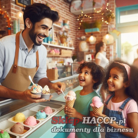 Instrukcje GMP GHP dla lodziarni z lodami gałkowymi i z automatu procedury sanitarne HACCP bezpieczeństwo żywności w lodach