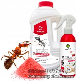 czerwony proszek na mrówki + spray